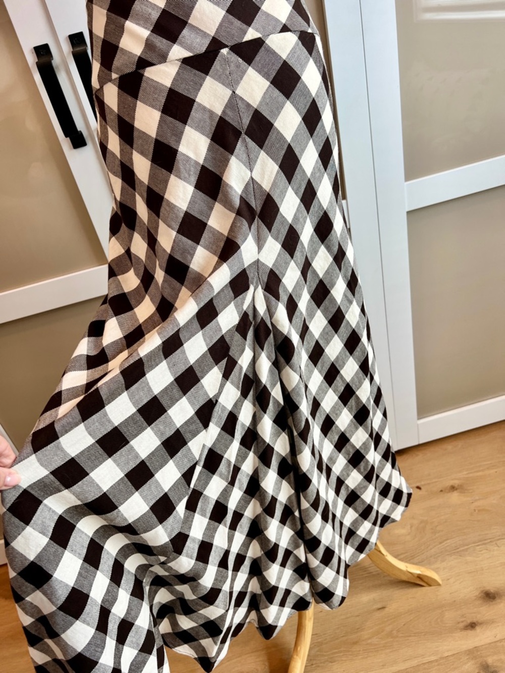Vintage Petite Y2K Gingham pattern Maxi skirt by Ralph Lauren - Picture 4 of 10